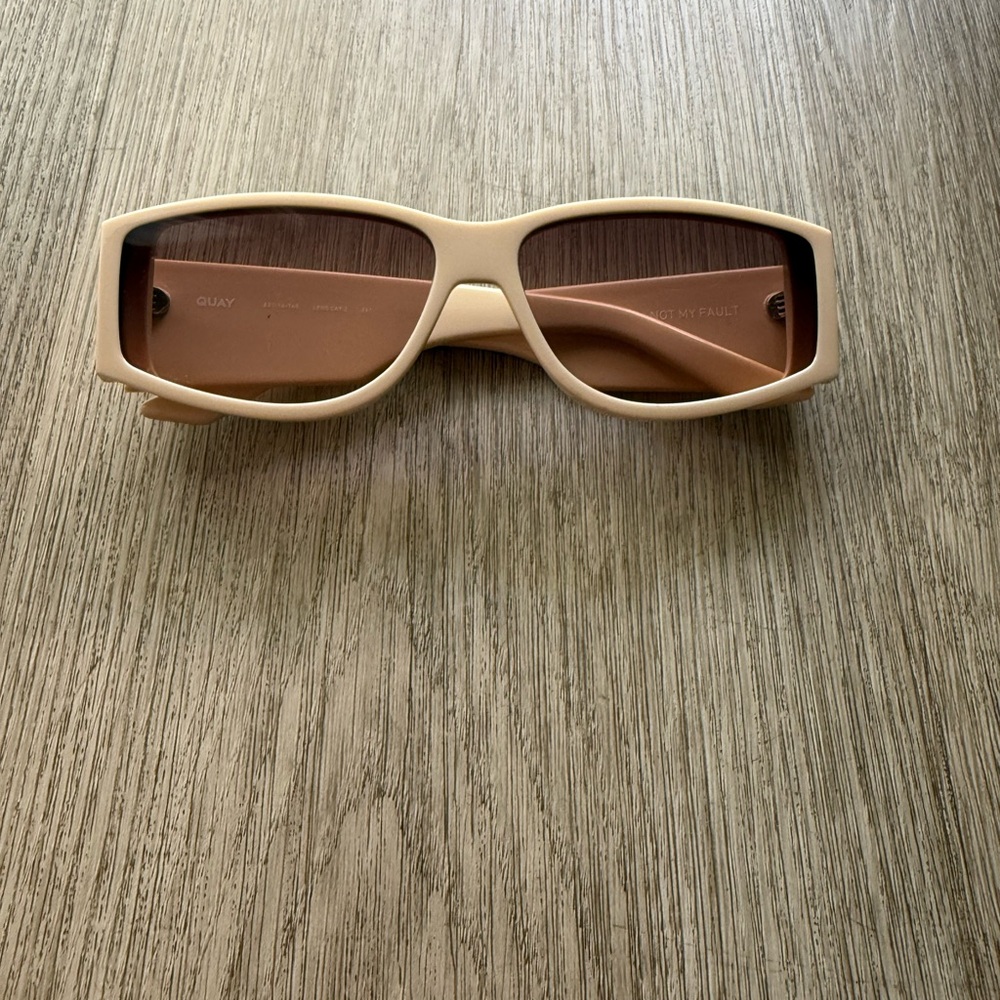 quay australia not my fault white narrow square retro y2k sunglasses eyewear NEW